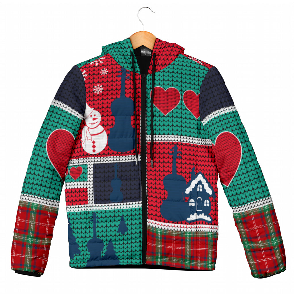 Violin Christmas Zip Hooded Jacket
