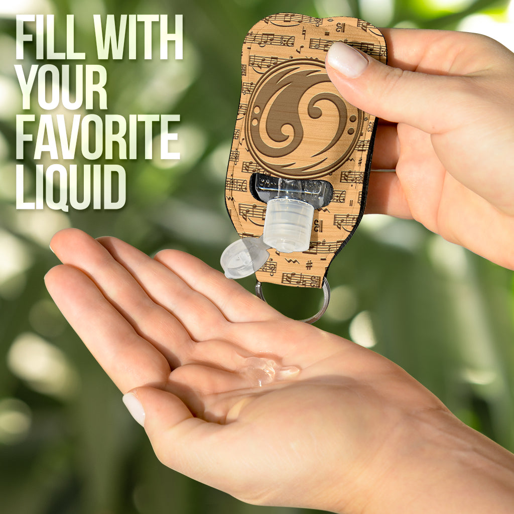 Yin Yang Bass Clef Sanitizer Bottle Keychains