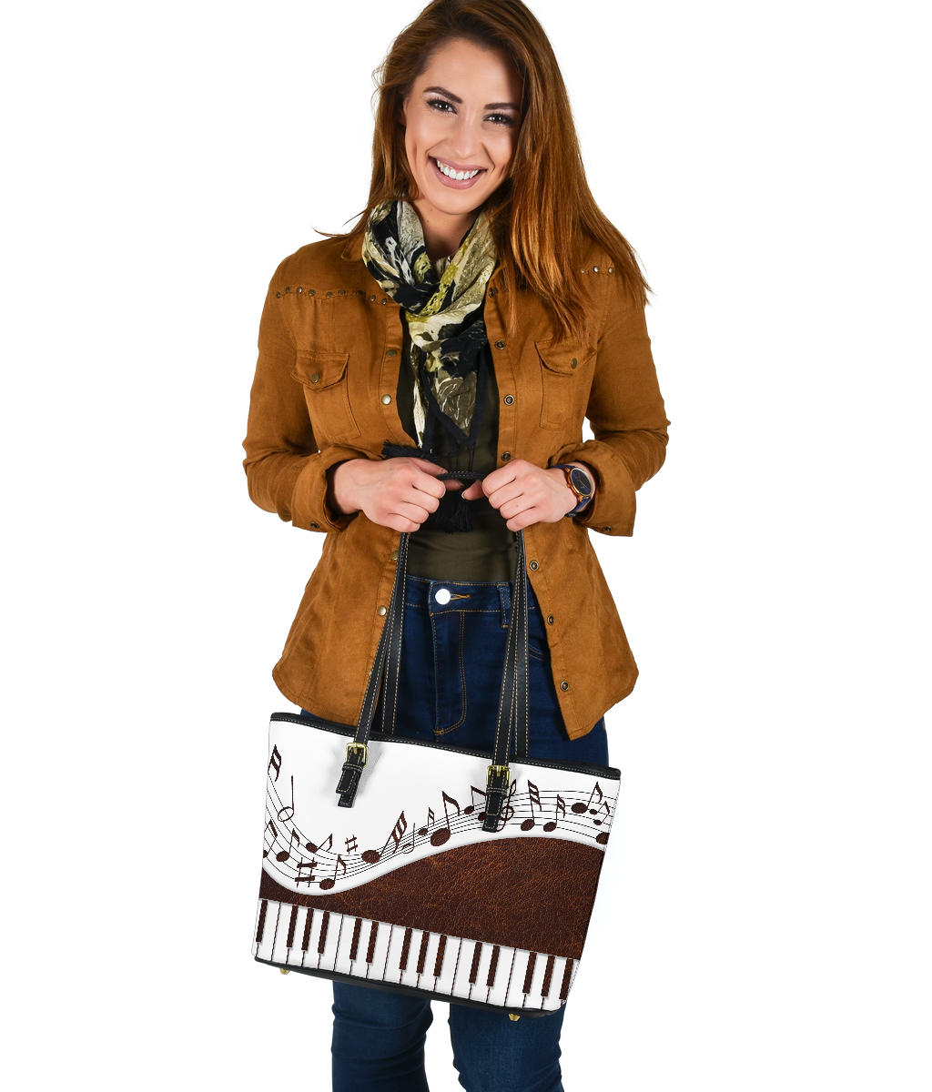 Piano Keys Music Small Leather Bag