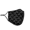 Musical Note Black Face Mask