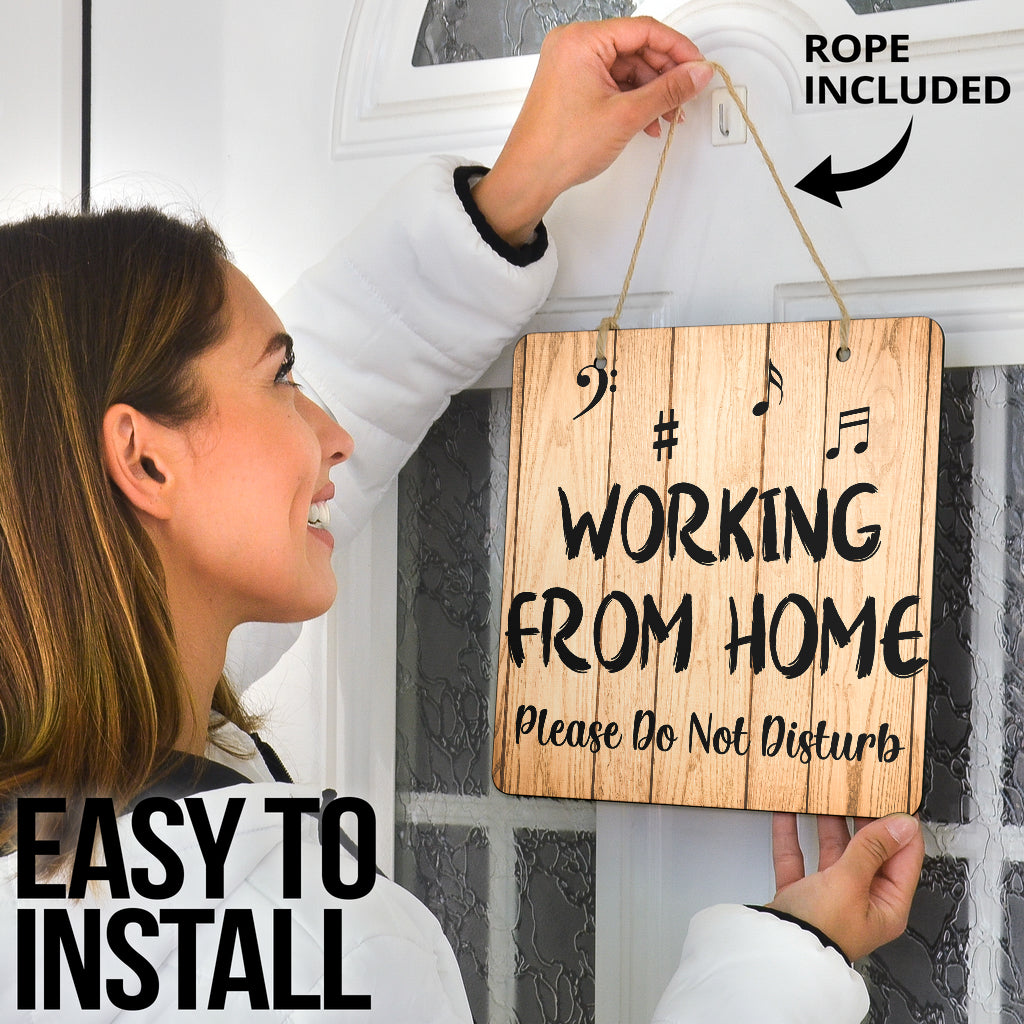 Music Notes Square Door Sign