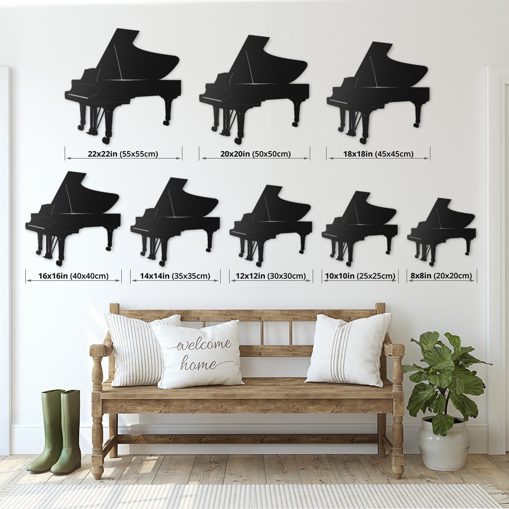 Grand Piano Metal Sign