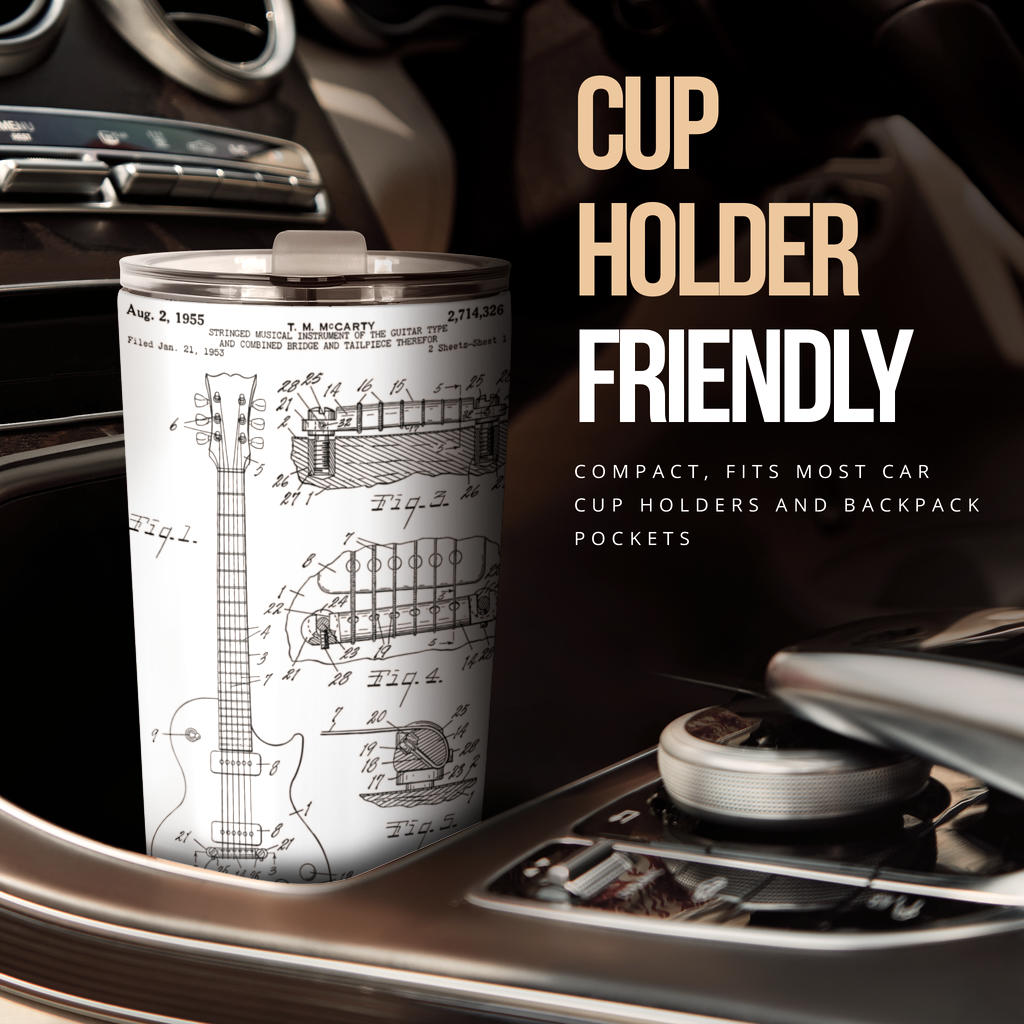 Guitar White Patent Tumbler