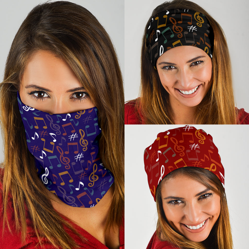 Colorful Music Notes Bandana 3-Pack