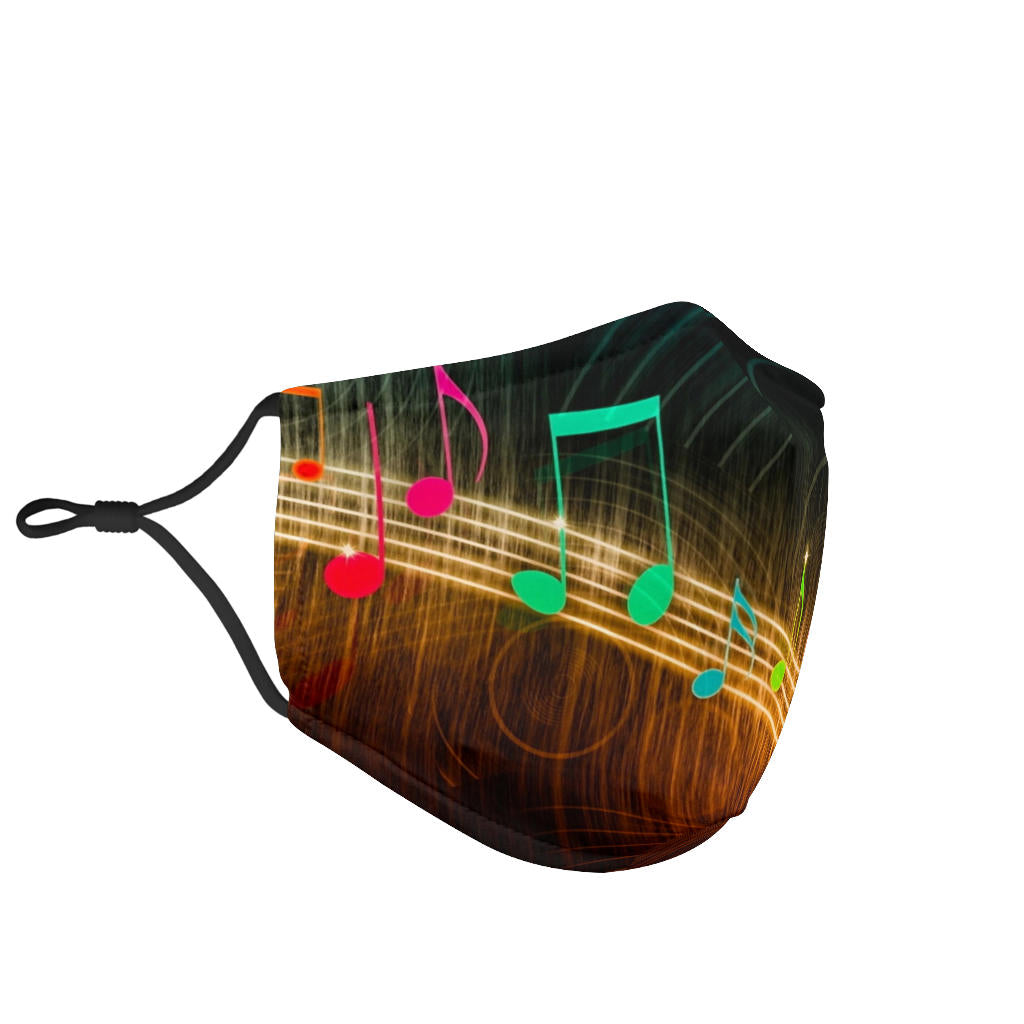 Awesome Music Notes Face Mask