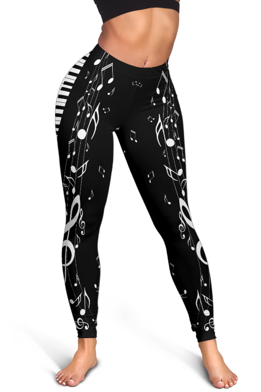 Piano Keys And Music Leggings