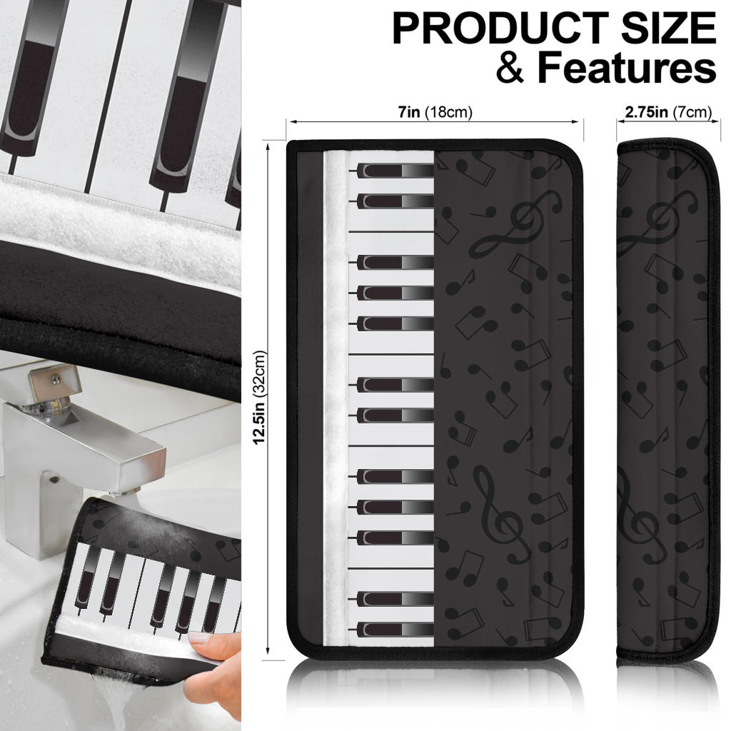 Music Notes Piano Seat Belt Covers