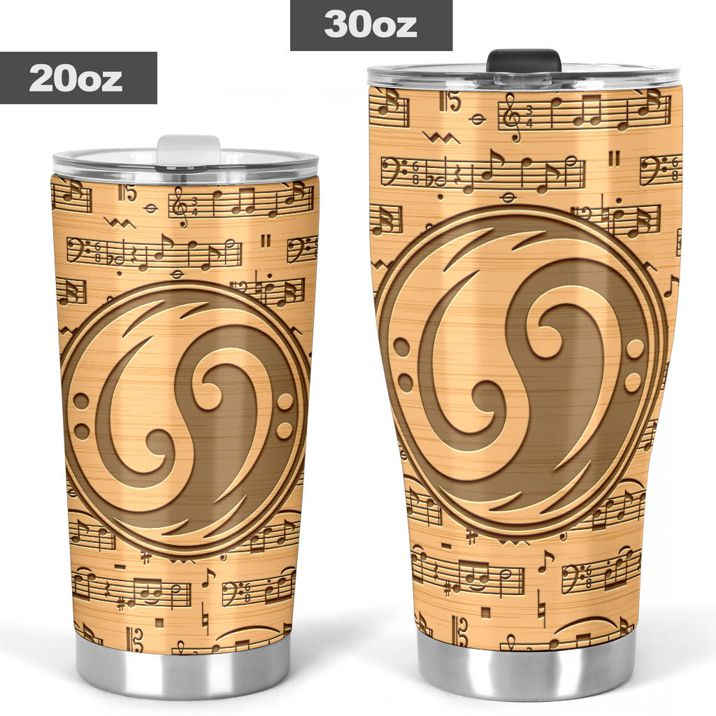 Yin Yang Bass Clef Tumbler