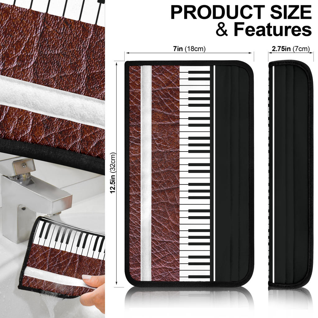 Piano And Leather Seat Belt Covers