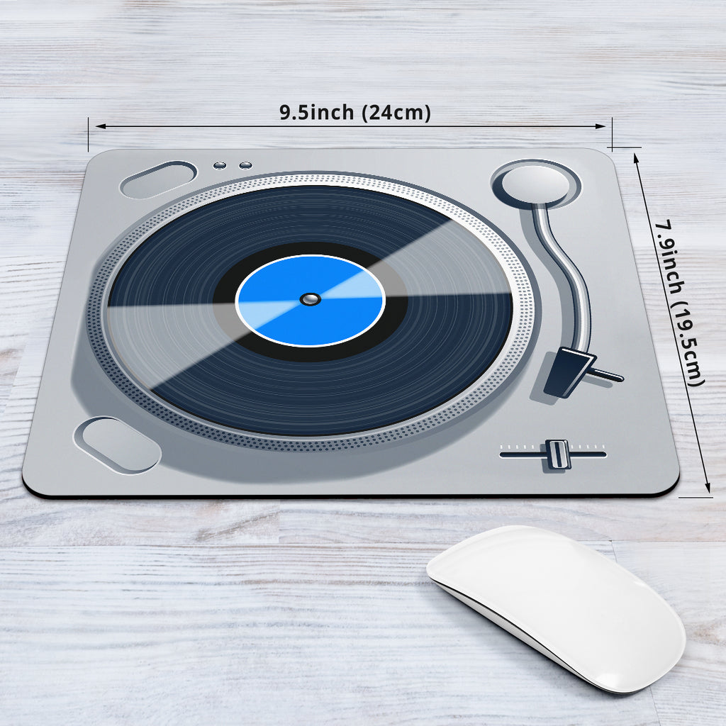 Vinyl Record Grey Mouse Pad