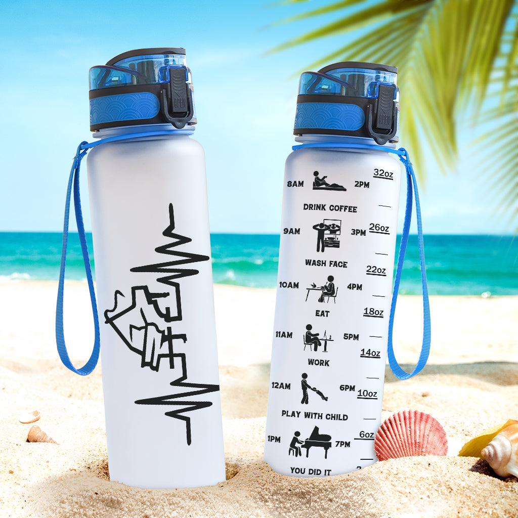 Piano Heartbeat Hydro Tracking Bottle