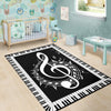 Treble Clef Musical Piano Rug