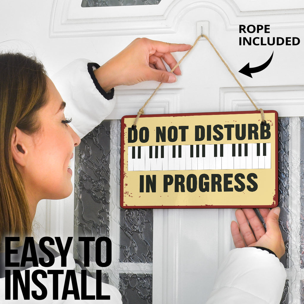 Piano Keys In Progress Door Sign