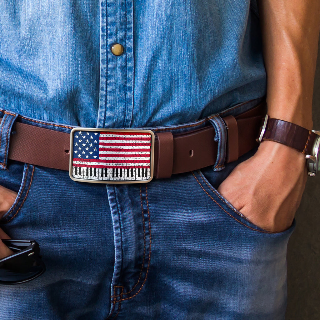 American Flag Piano Keys Belt Buckle - { shop_name }} - Review