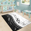 Piano With Musical Notes Area Rug