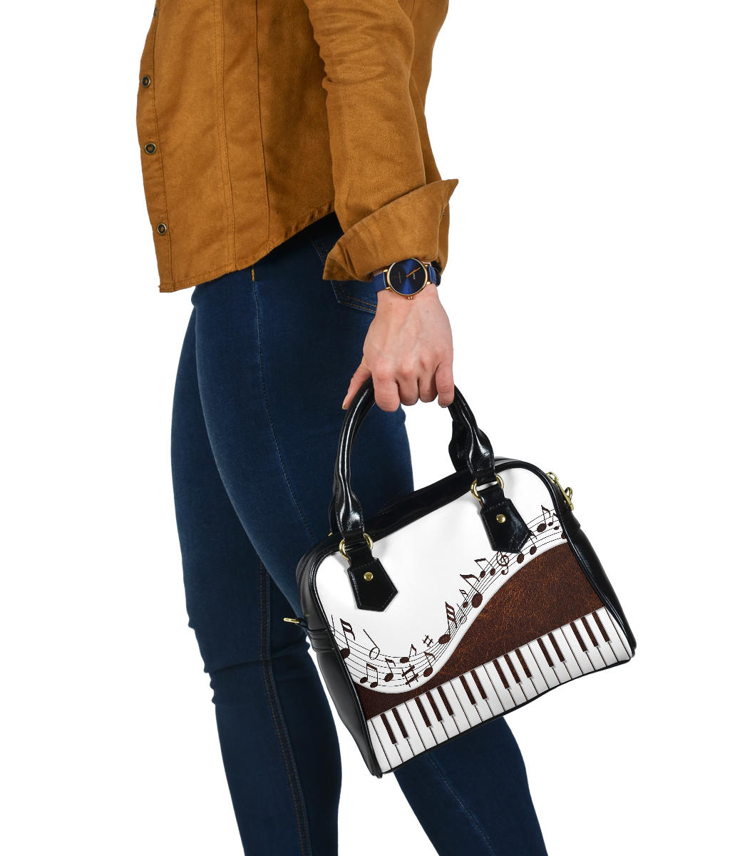 Piano Keys Music Shoulder Handbag