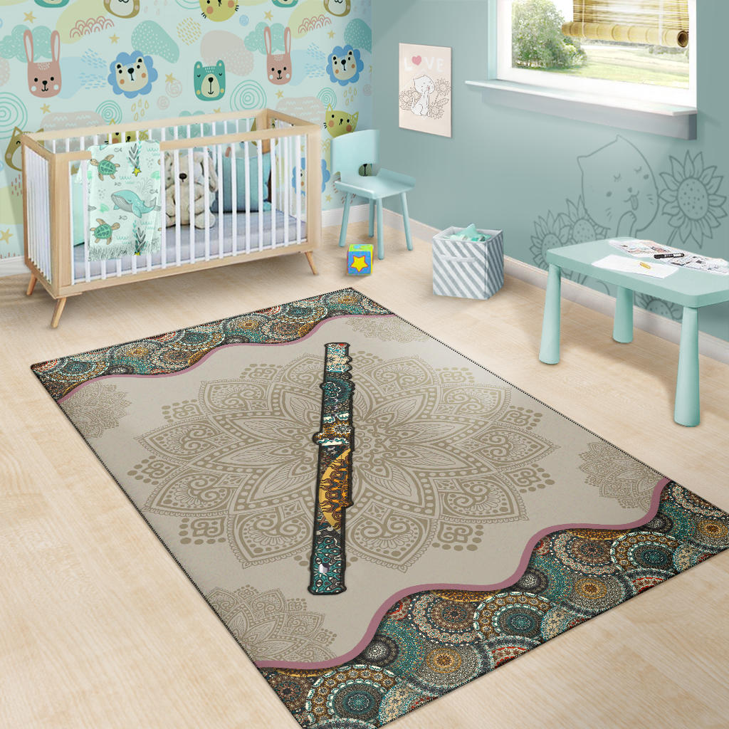 Flute Mandala Area Rug