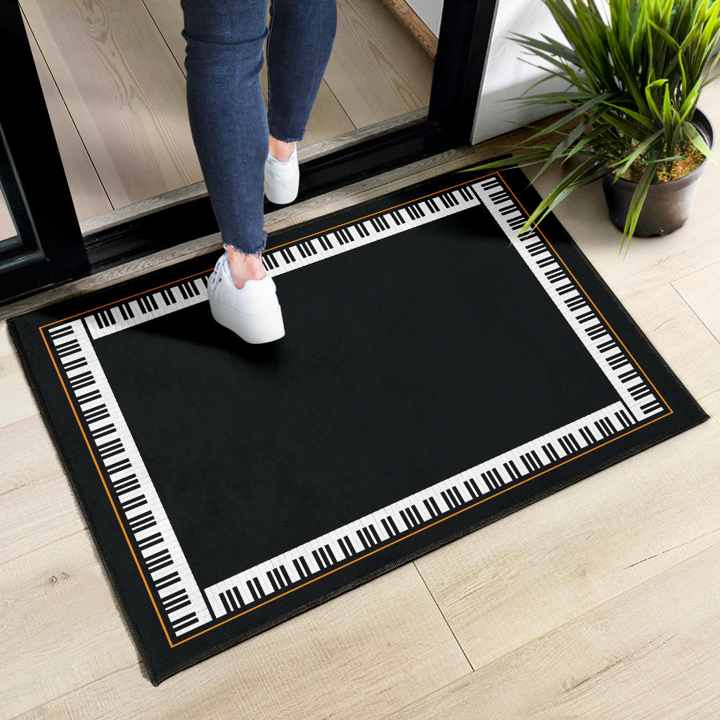 Piano Keys Black Door Mat