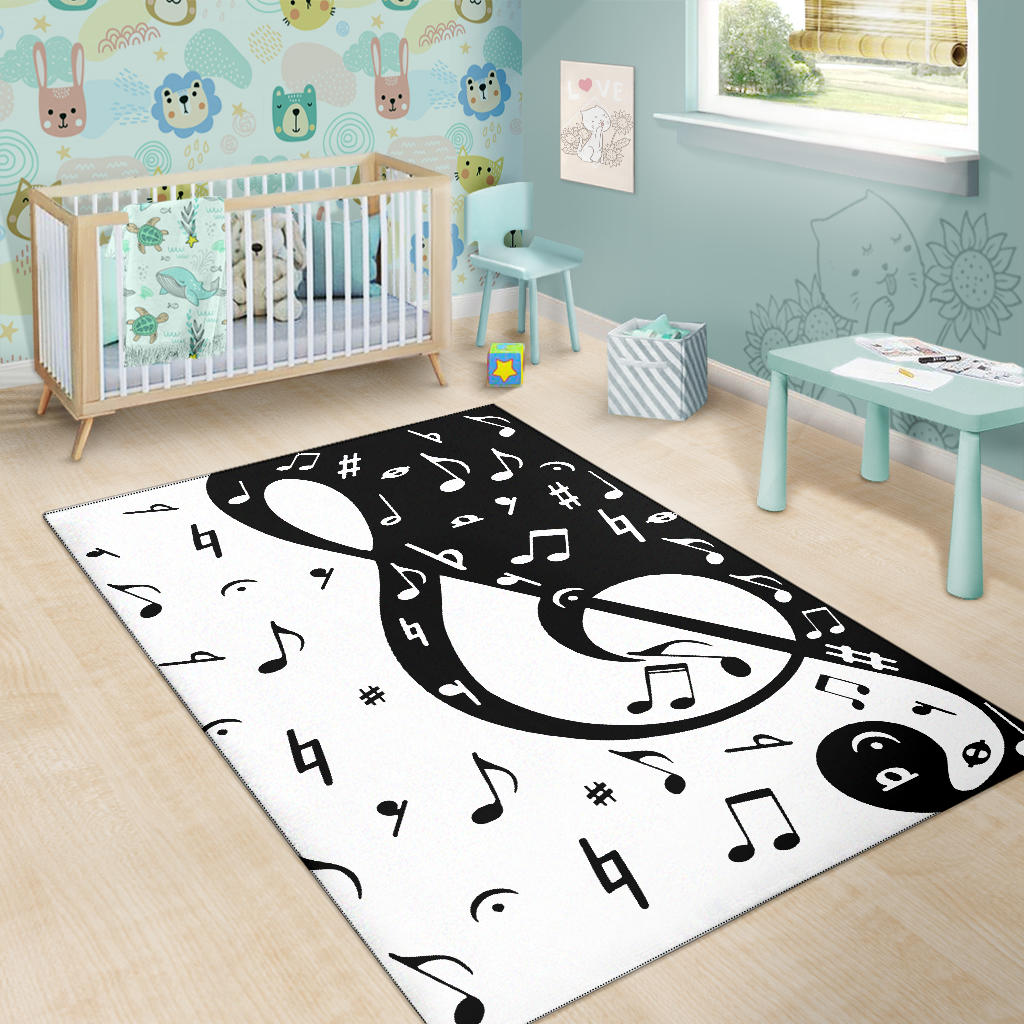 Music Notes Treble Clef Rug