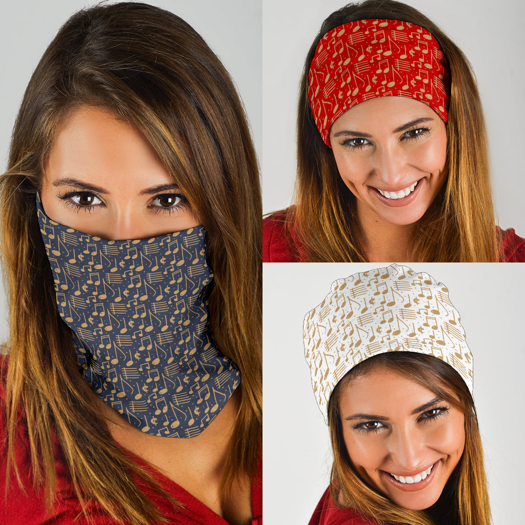 Vintage Music Notes Bandana 3-Pack