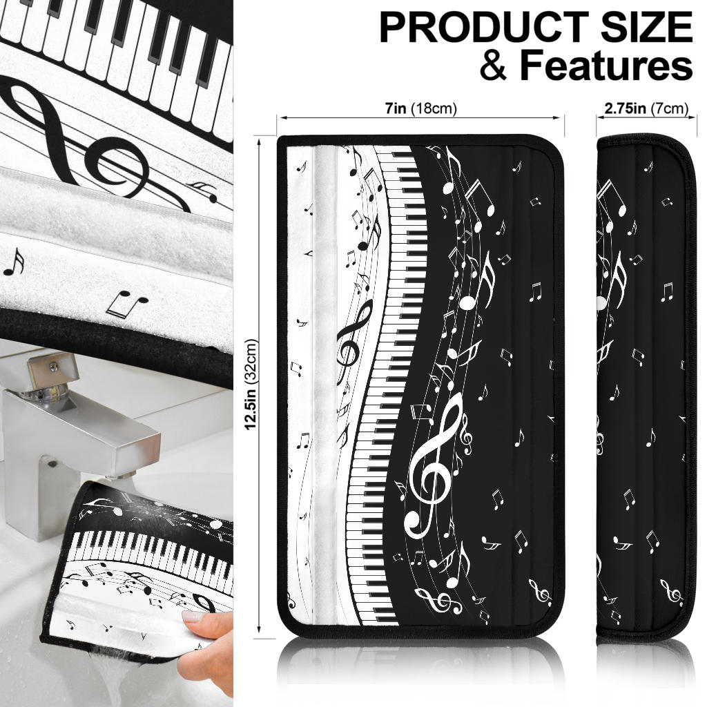 Piano Music Notes Seat Belt Cover