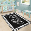 Piano Treble Clef Cat Rug