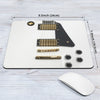 Electric Guitar White Mouse Pad