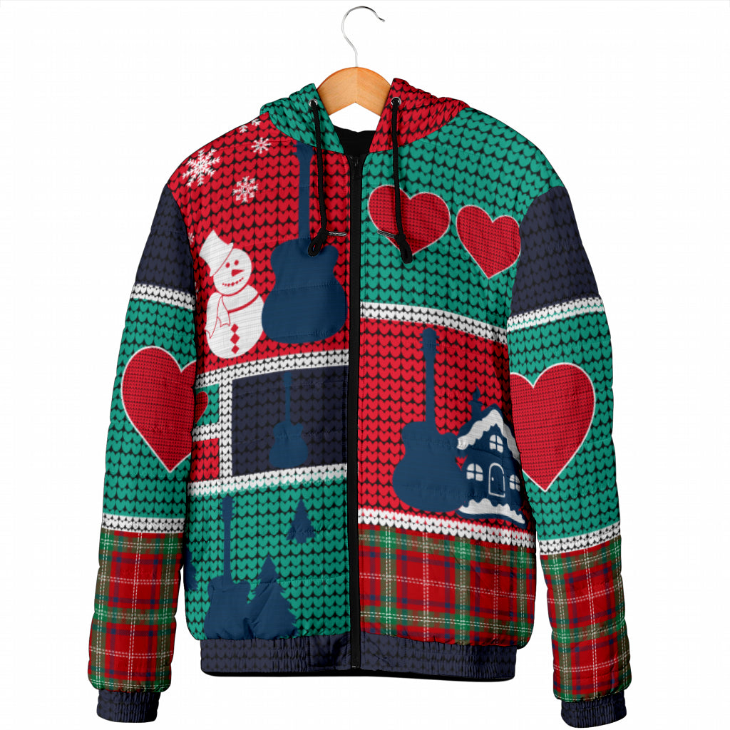 Guitar Christmas Zip Hooded Jacket