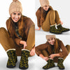 Yellow Music Notes Cozy Winter Boots