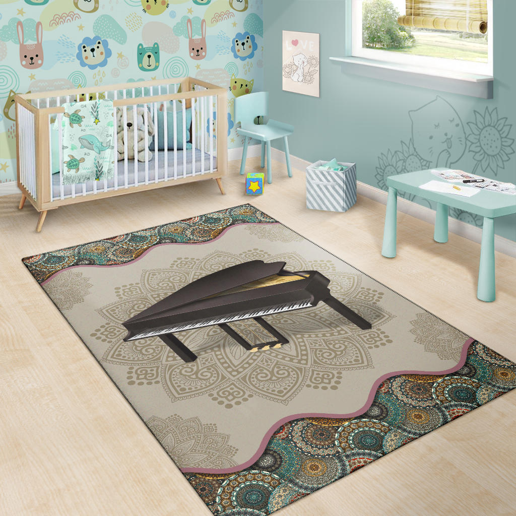 Piano Mandala Area Rug