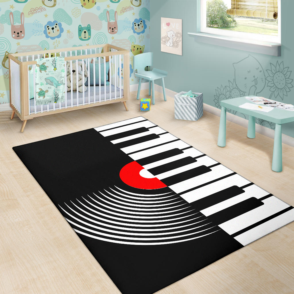 Piano Keys Vinyl Area Rug - Artistic Pod
