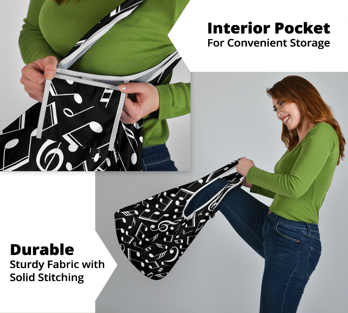 Musical Notes Grocery Bag 3-Pack - { shop_name }} - Review