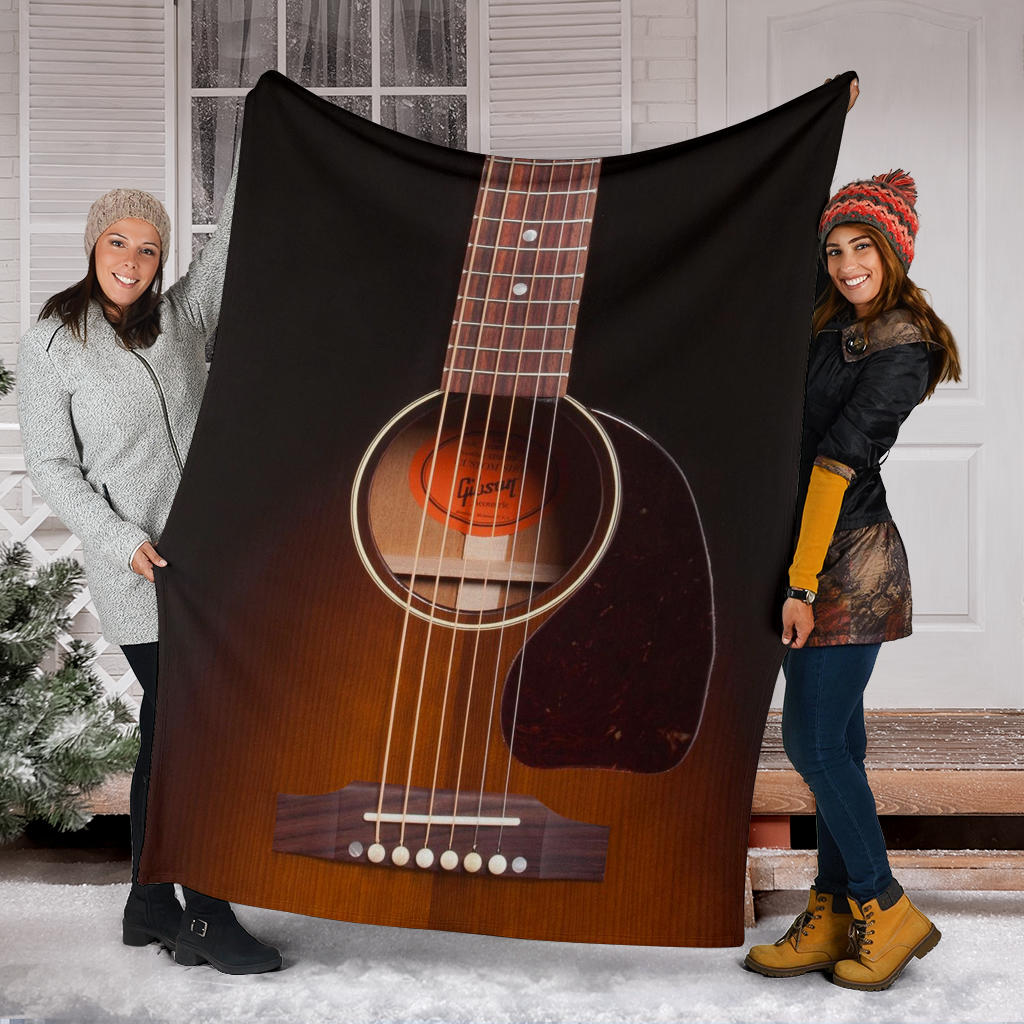 Black Guitar Premium Blanket