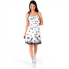 Music Notes White Sling Dress