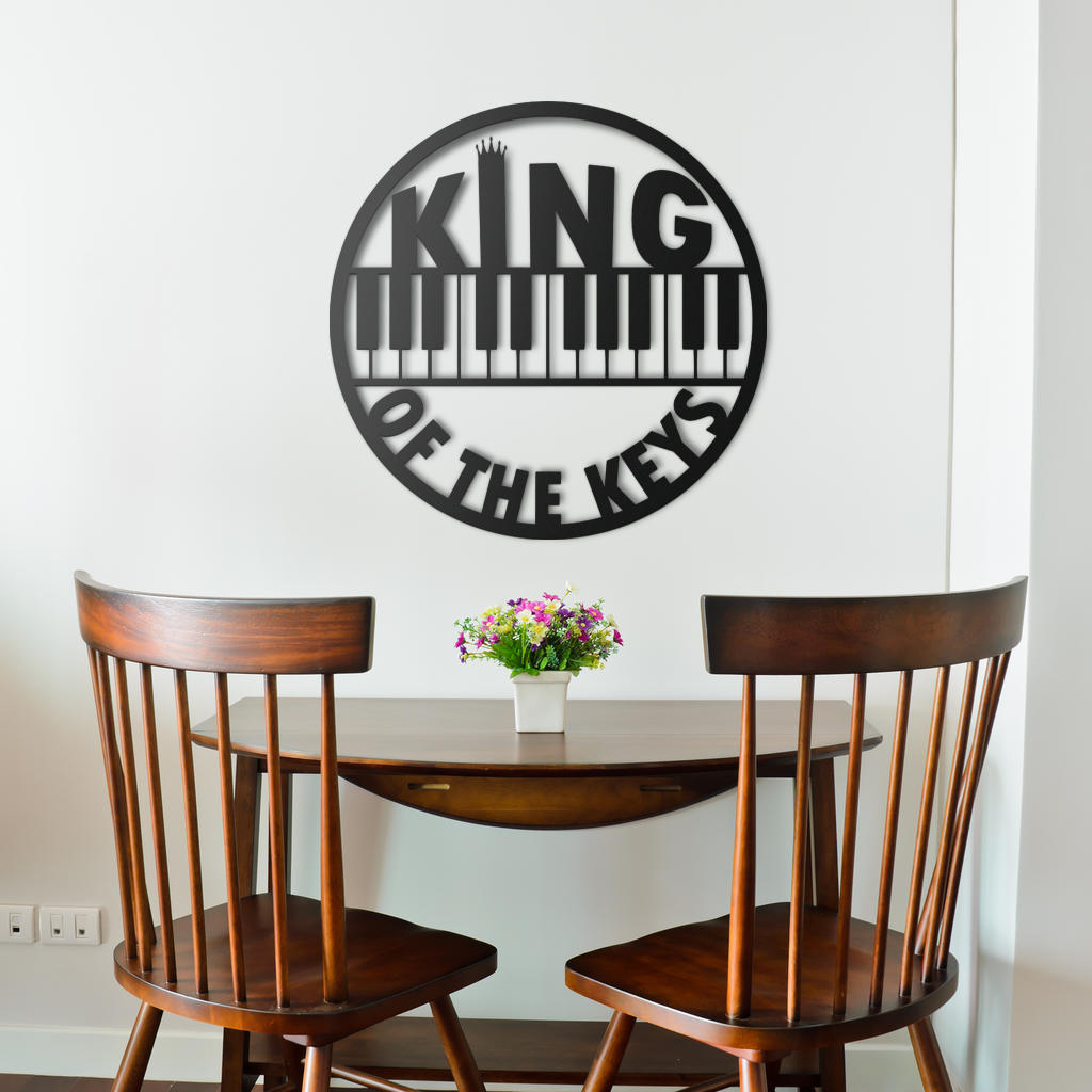 Piano Of The Keys Metal Sign