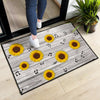 Music Notes Sunflowers Door Mat