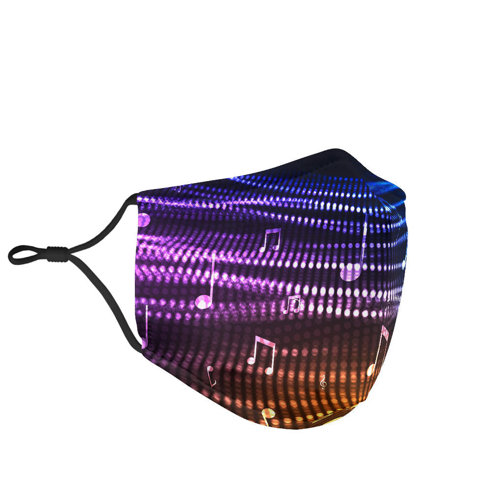 Premium Music Notes Face Mask