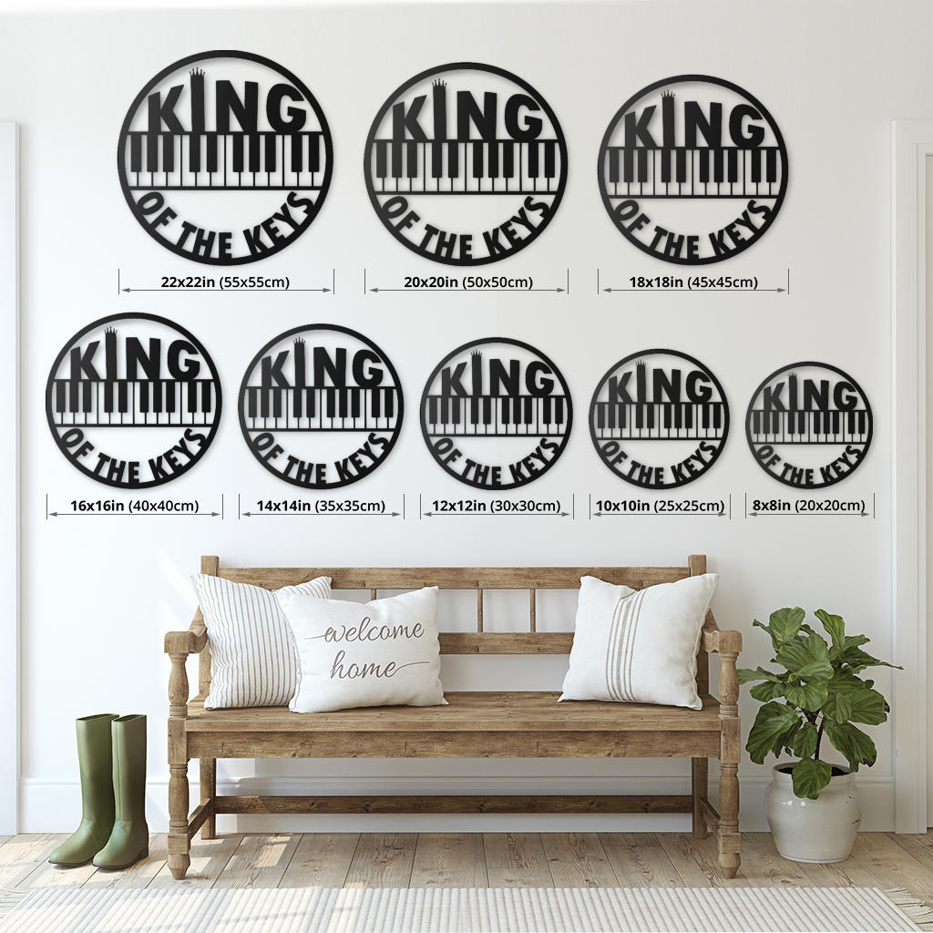 Piano Of The Keys Metal Sign