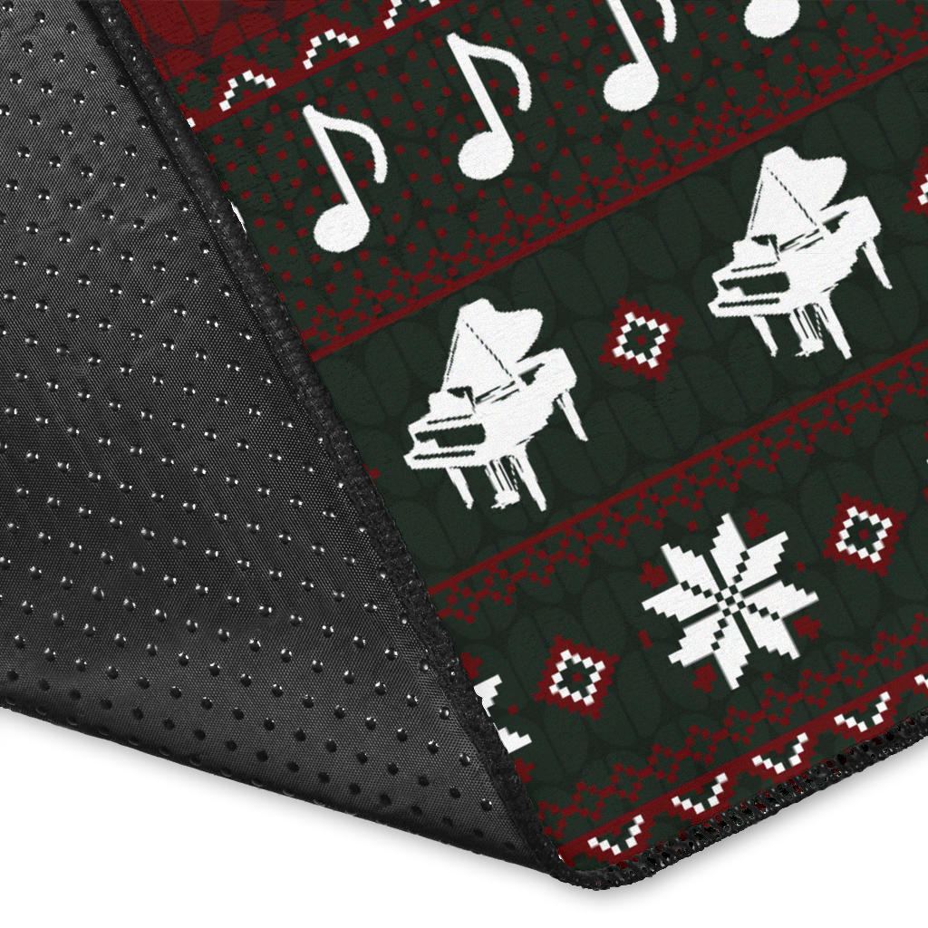 Piano Christmas Area Rug