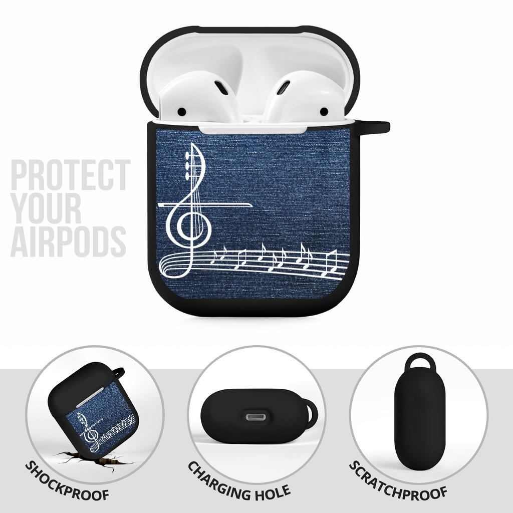 Music Notes Jeans AirPods Case