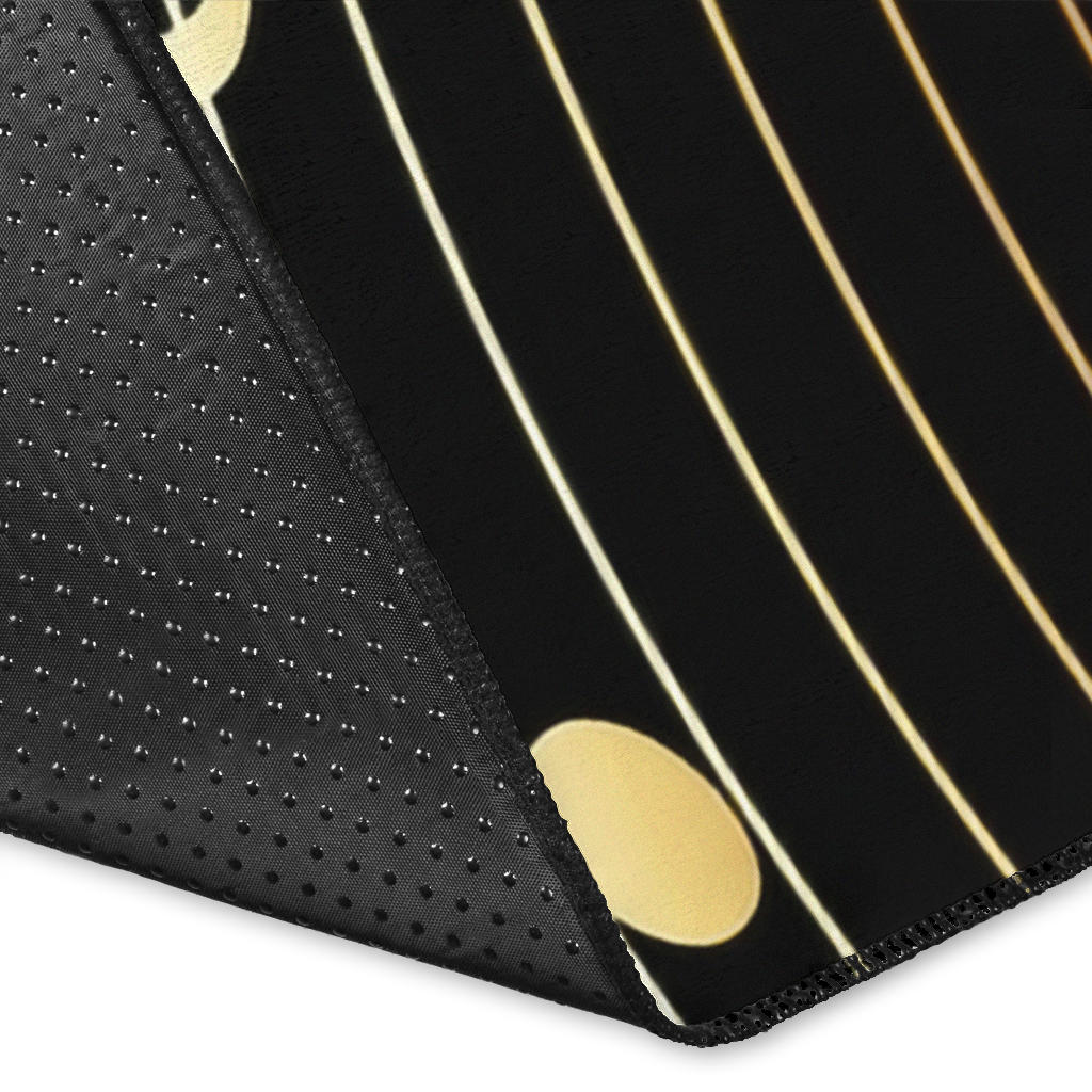 Piano Key And Music Notes Area Rug