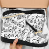 Musical Notes White Cozy Winter Boots