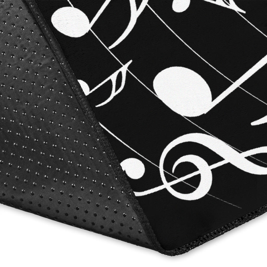 Piano And Music Notes Area Rug