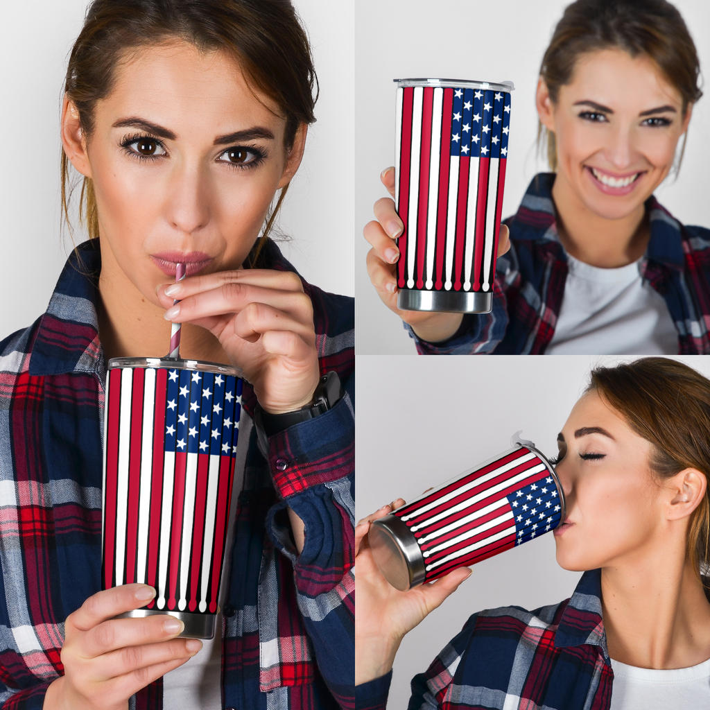 American Flag Drum Stick Tumbler - { shop_name }} - Review