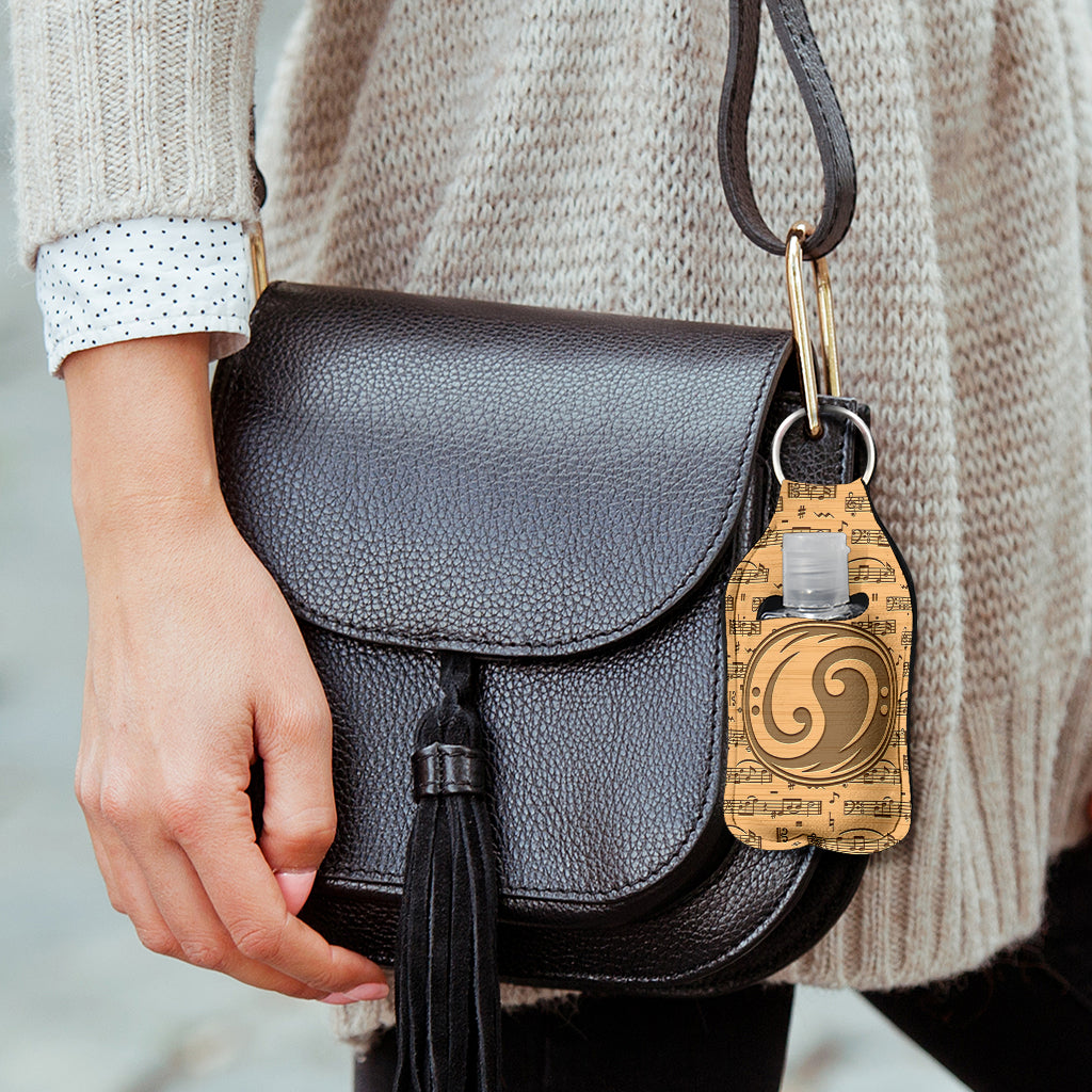 Yin Yang Bass Clef Sanitizer Bottle Keychains