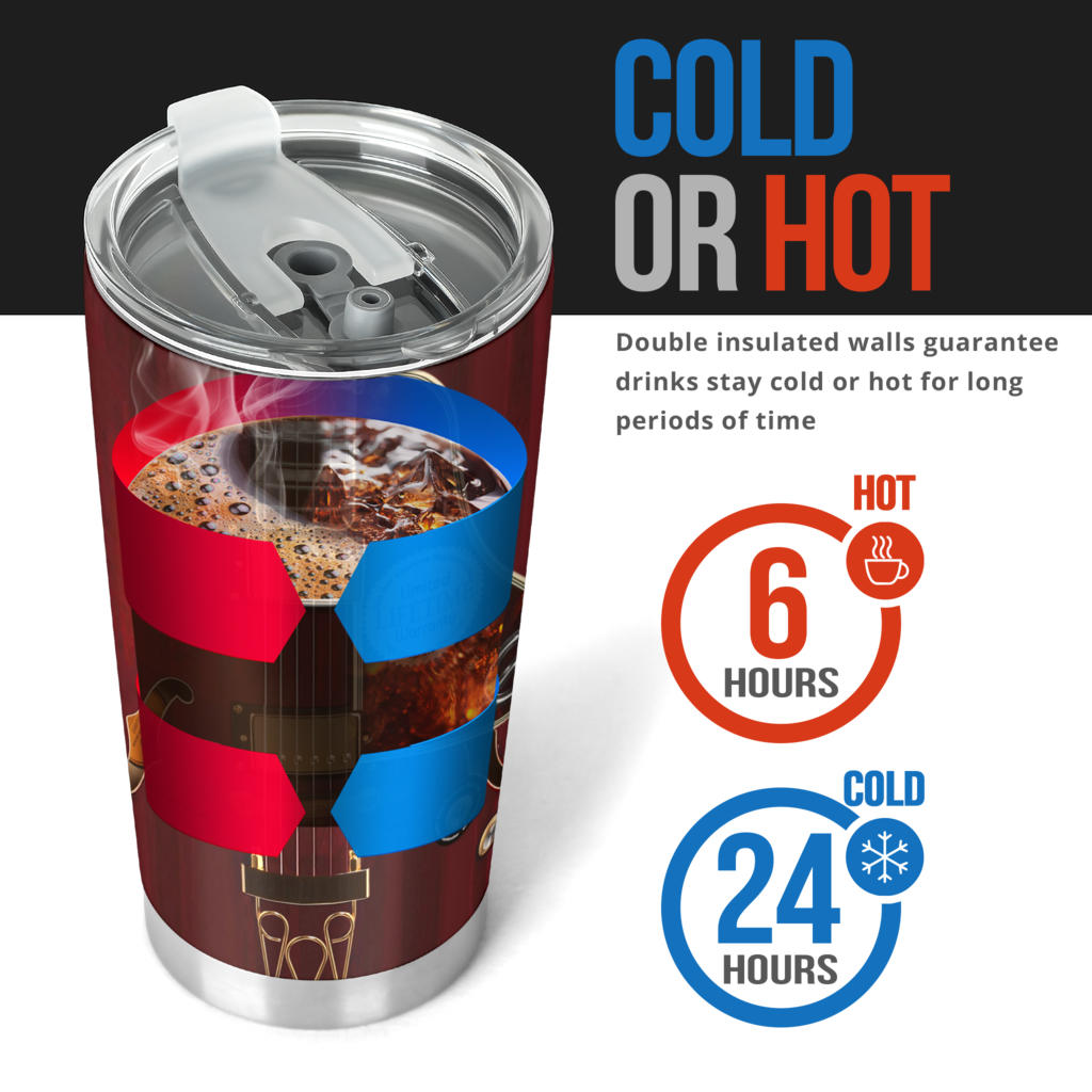 Red Electric Guitar Tumbler