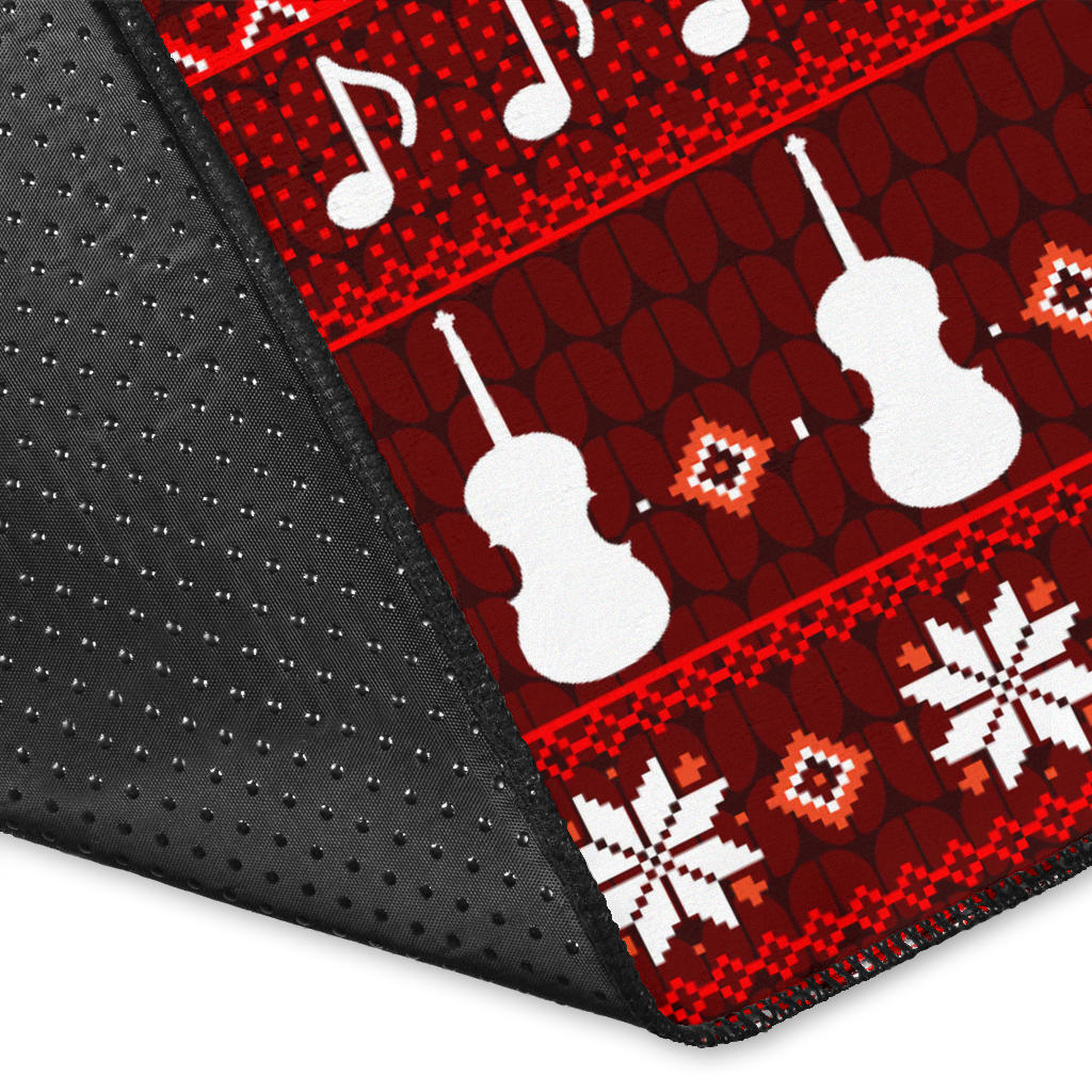 Violin Christmas Area Rug