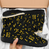 Yellow Music Notes Cozy Winter Boots