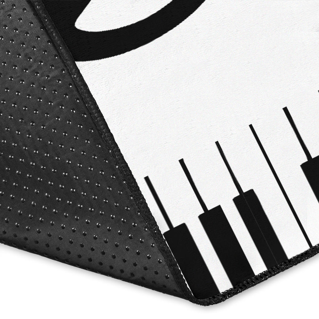 Piano Keys Treble Clef Rug