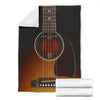 Black Wood Guitar Premium Blanket